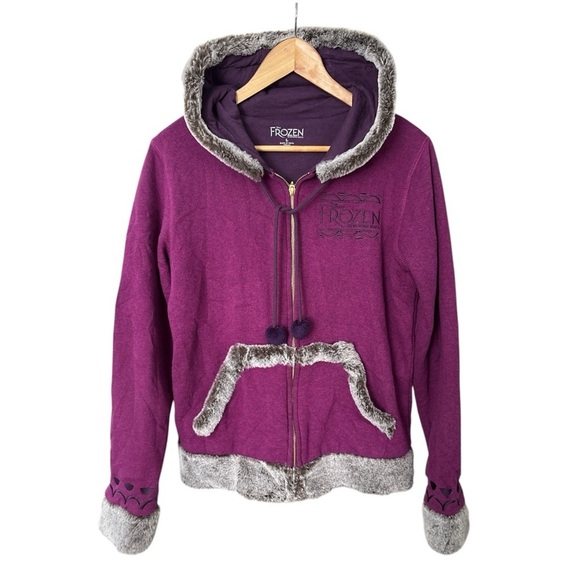 Frozen the Broadway Musical Hoodie with Faux Fur Trim, Size Large (Teen/Junior?) - Picture 2 of 11